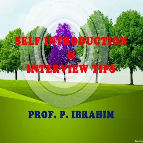 Self Introduction & Interview Tips