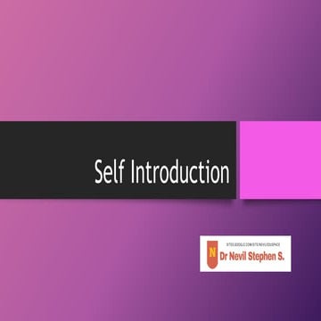 How to write a Self introduction