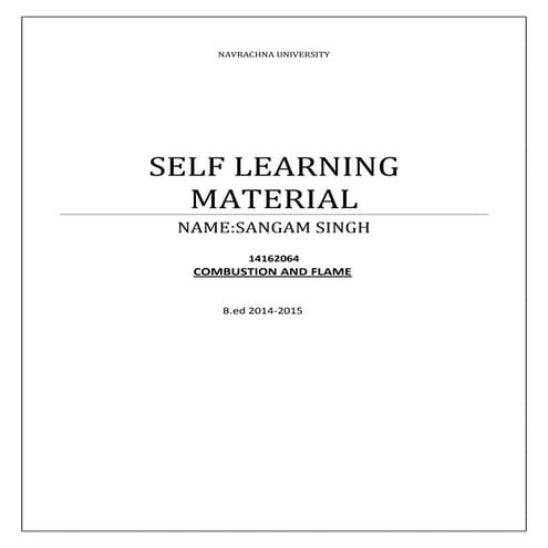 Self learning material