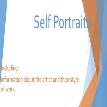 Self portraits artist 
