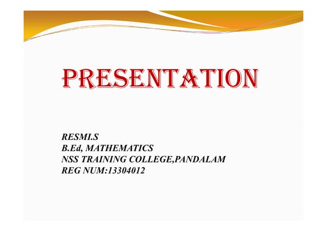 HISTORY OF MATHEMATICS SLIDE PRESENTATION;Resmi