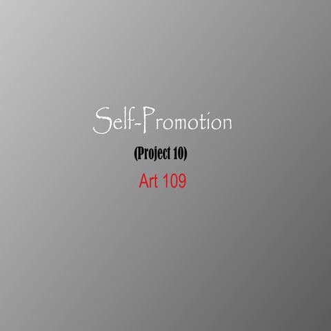 Self promo
