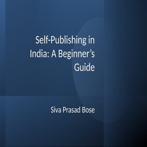 Self Publishing in India: a beginners guide