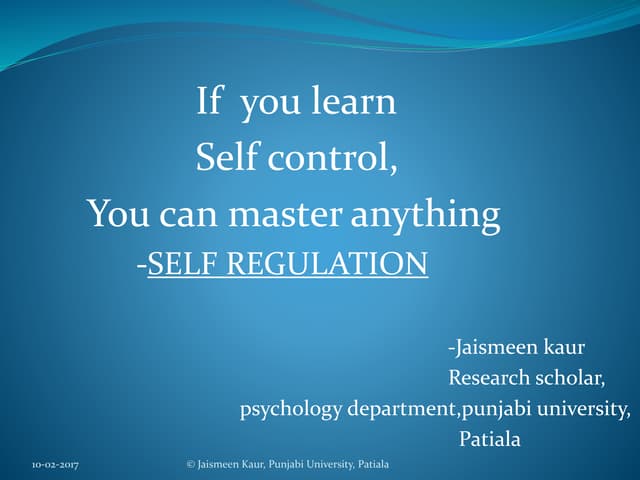 self regulations