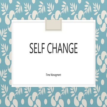 Self-Change Project