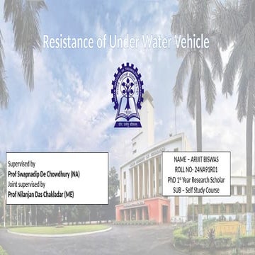 Resistance measurement and cfd test on darpa subboff model