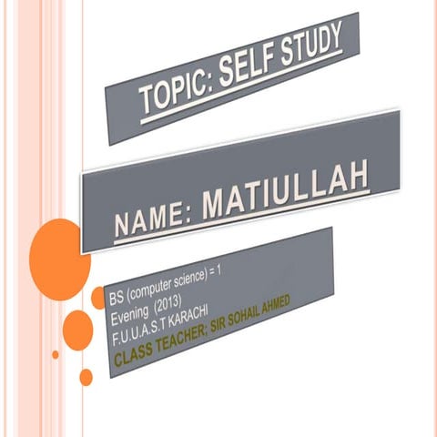 Self study presentation b