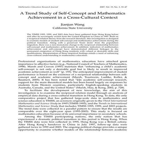 Selft concept an math