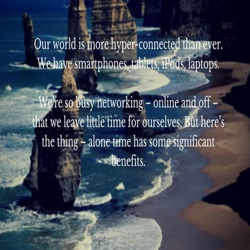 The Power of Solitude - Why Spending Time Alone Matters | PDF