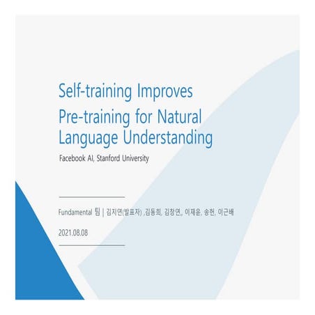 Self training improves_nlu 