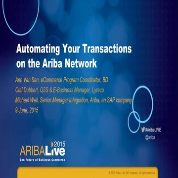 Automating Your Transactions on the Ariba Network