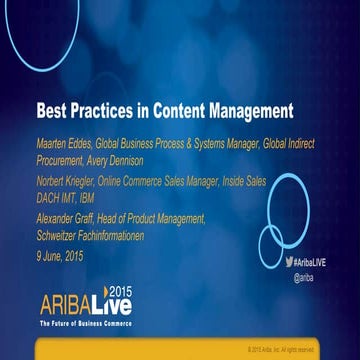 Best Practice in Content Management