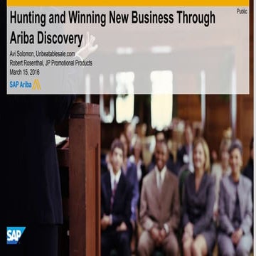 Hunting and Winning New Business through Ariba Discovery