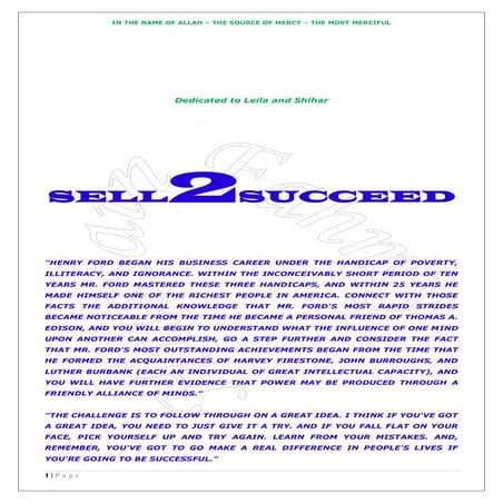 Sell2Succeed