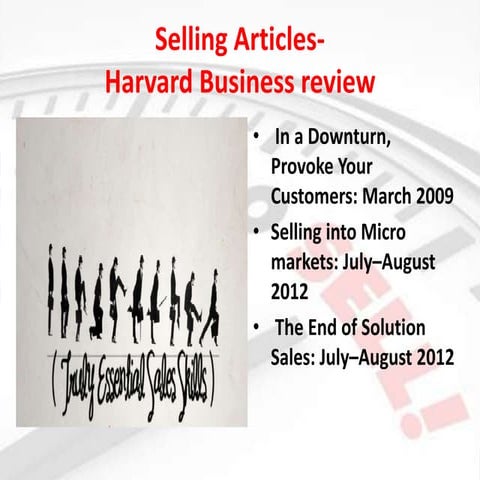Selling Articles from Harvard Business Review
