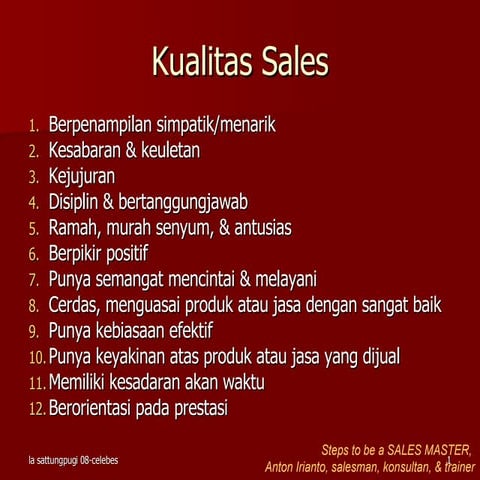 Materi Pelatihan tentang Sales Management - Strategi Penjualan | PPTX