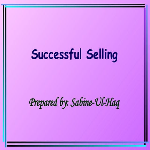 Selling Techniques
