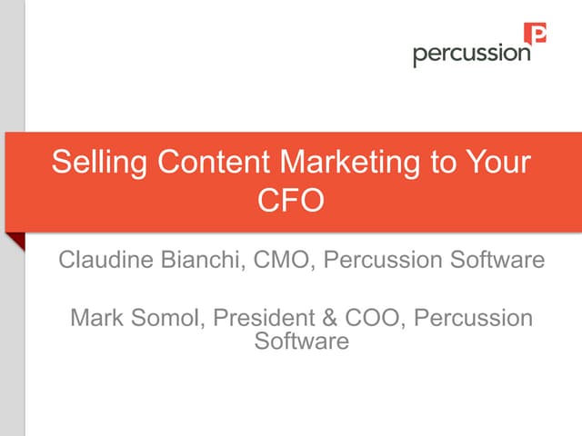 Selling Content Marketing to Your CFO