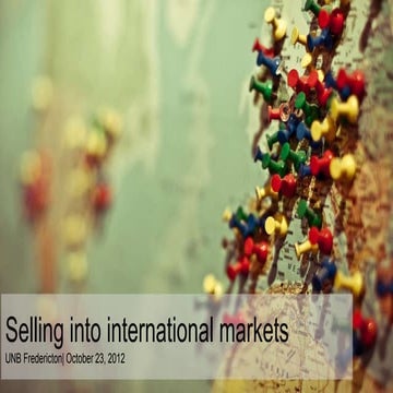 Selling in International Markets