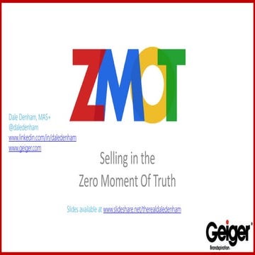 Selling in ZMOT (zero moment of truth)