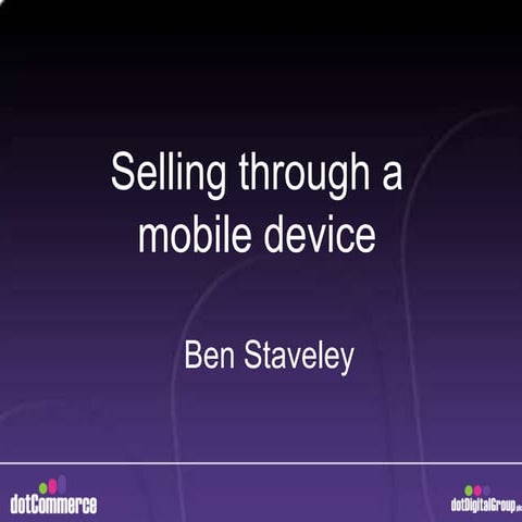 Selling on a mobile