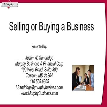 Selling or Buying a Business