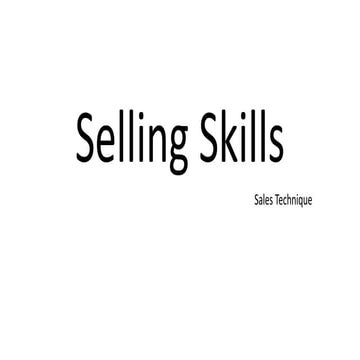 Selling process