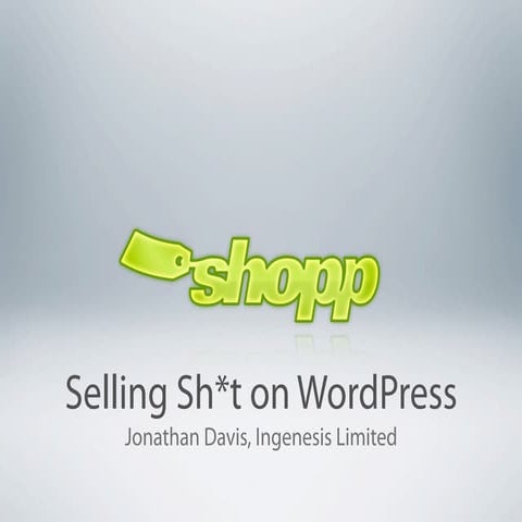 Selling Sh*t On Word Press