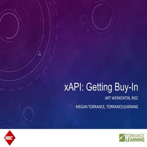 Selling xAPI  / Getting Buy-in for TorranceLearning Download May 2016