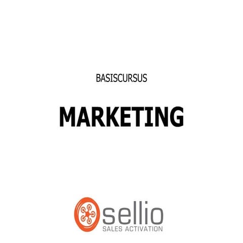 Basiscursus MARKETING (Nederlands)