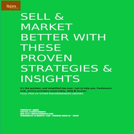 Sell & Market Better with these proven strategies & insights