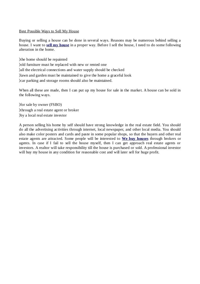 i want to sell my house and buy another