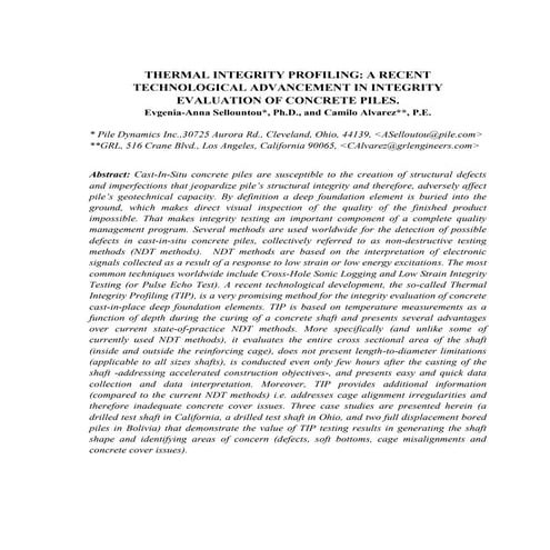 Sellountou   evalaución integridad de pilotes