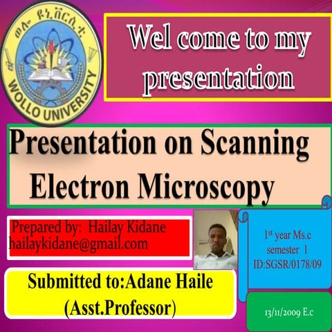 presentation on scanning electron microscopy