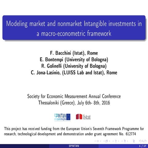 Modeling market and nonmarket Intangible investments in a macro-econometric f...