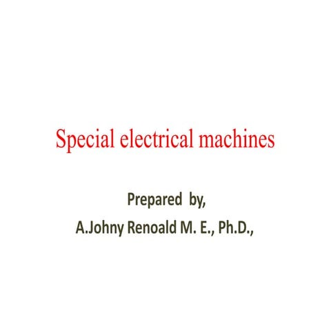 Special Electrical Machine 