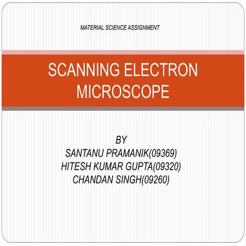 overview on scanning electron microscope