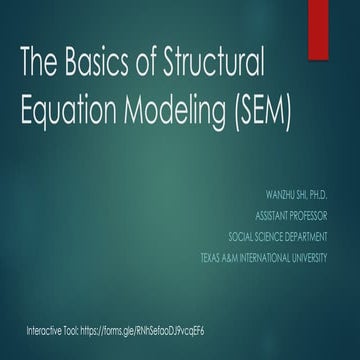 Introduction to Structural Equation Modeling | PPTX