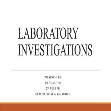 The clinical laboratory | PPTX