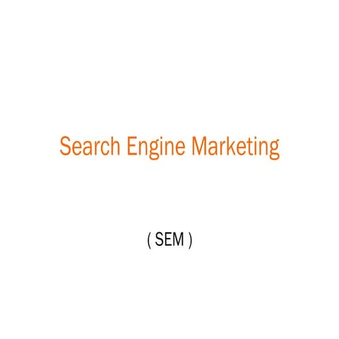 SEM Basic | Paid web marketing overview