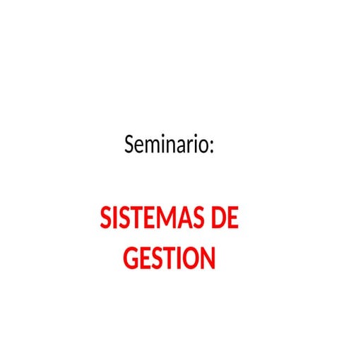 Sistema de gestion de seguridad y salud laboral - ocupacional- ohsas | PPT