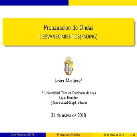 Radiopropagación : Desvanecimientos 1ra parte