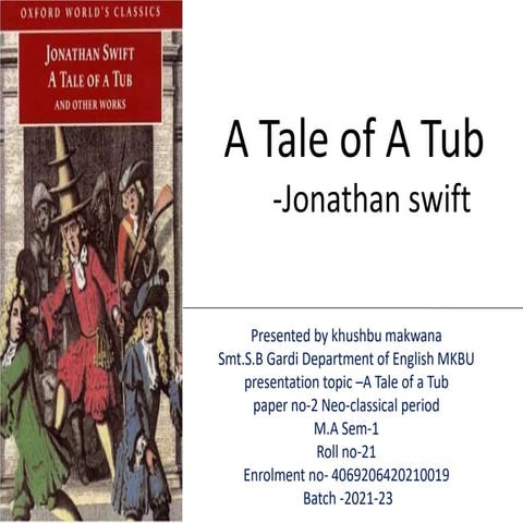 A Tale of A Tub by Jonathan Swift
