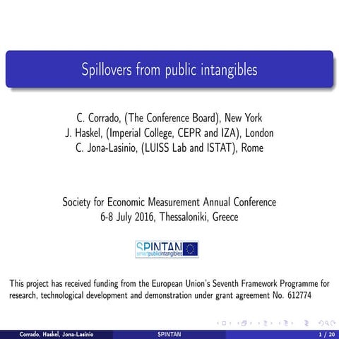Spillovers from public intangibles