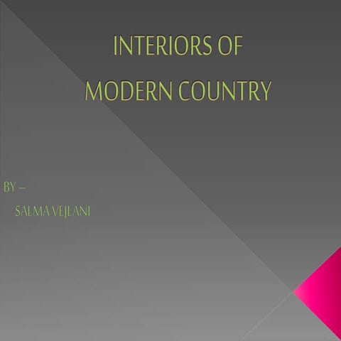 INTERIORS OF MODERN COUNTRY