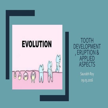 Tooth development, eruption & applied aspects