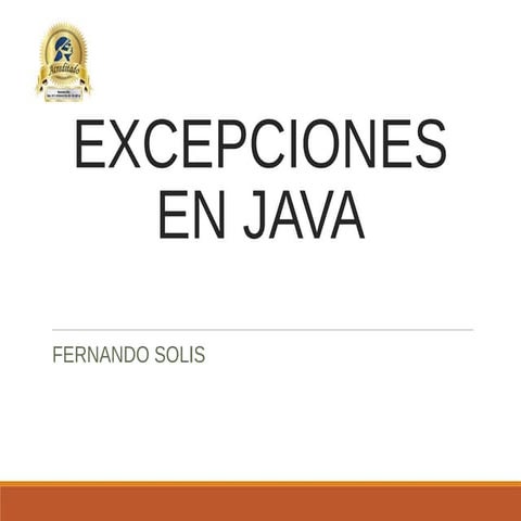 EXCEPCIONES JAVA