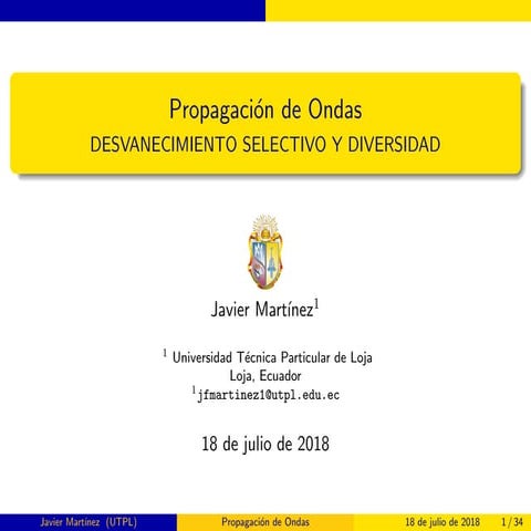 Radioenlaces: Diversidad y Desvanecimiento Selectivo