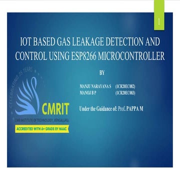 iot based gas leakage detection and control.pptx | Internet of Things ...