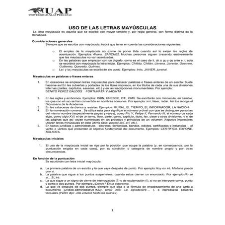 Sema 14 uso de las letras mayúsculas